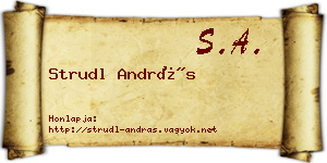Strudl András névjegykártya